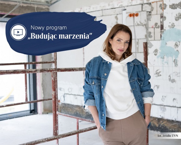 Tikkurila w nowym programie "Budując marzenia" Dom, LIFESTYLE - Tikkurila została partnerem nowego programu „Budując marzenia”, w którym Anna Dereszowska wraz ze swoim narzeczonym Danielem Duniakiem budują nowoczesną agroturystykę na Mazurach. W tym celu z wielkiego miasta przenoszą się do miejscowości Ławki nieopodal Rynu.