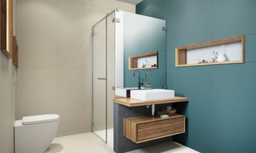 Kabina prysznicowa z lustrem