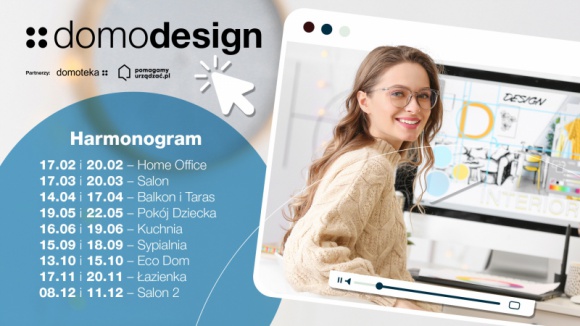 Domoteka kontynuuje cykl webinarów oraz warsztatów online Domodesign Dom, LIFESTYLE - Domoteka udziela solidnego wsparcia w obszarze urządzania wnętrz. Cykl webinarów i warsztatów Domodesign pozwala nie tylko zdobyć cenną wiedzę aranżacyjną, lecz także rozwiązać konkretne problemy i zaplanować wystrój pomieszczeń wskazanych przez uczestników.